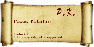 Papos Katalin névjegykártya