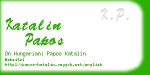 katalin papos business card